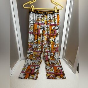 Garfield Pajama Pants Women's Small/Medium Velour Sleep Pants, comic book